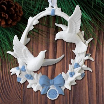 2022 Wedgwood Our First Christmas Porcelain Ornament