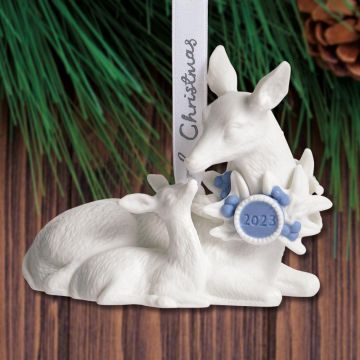 2023 Wedgwood Blue Baby's First Christmas Porcelain Ornament