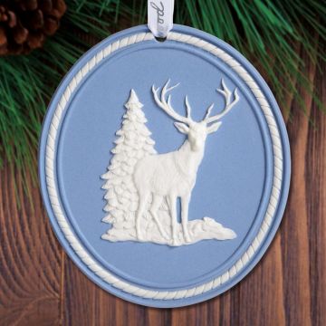 Wedgwood Cameo Reindeer Porcelain Ornament image