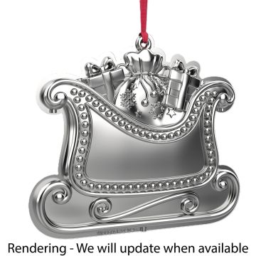 2026 Wallace Engravable Sleigh 14th Edition Silverplate Ornament image