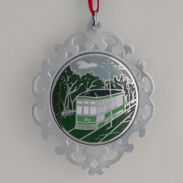 1980 Lunt Street Car Sterling Ornament Boxed With Felt Bag. image