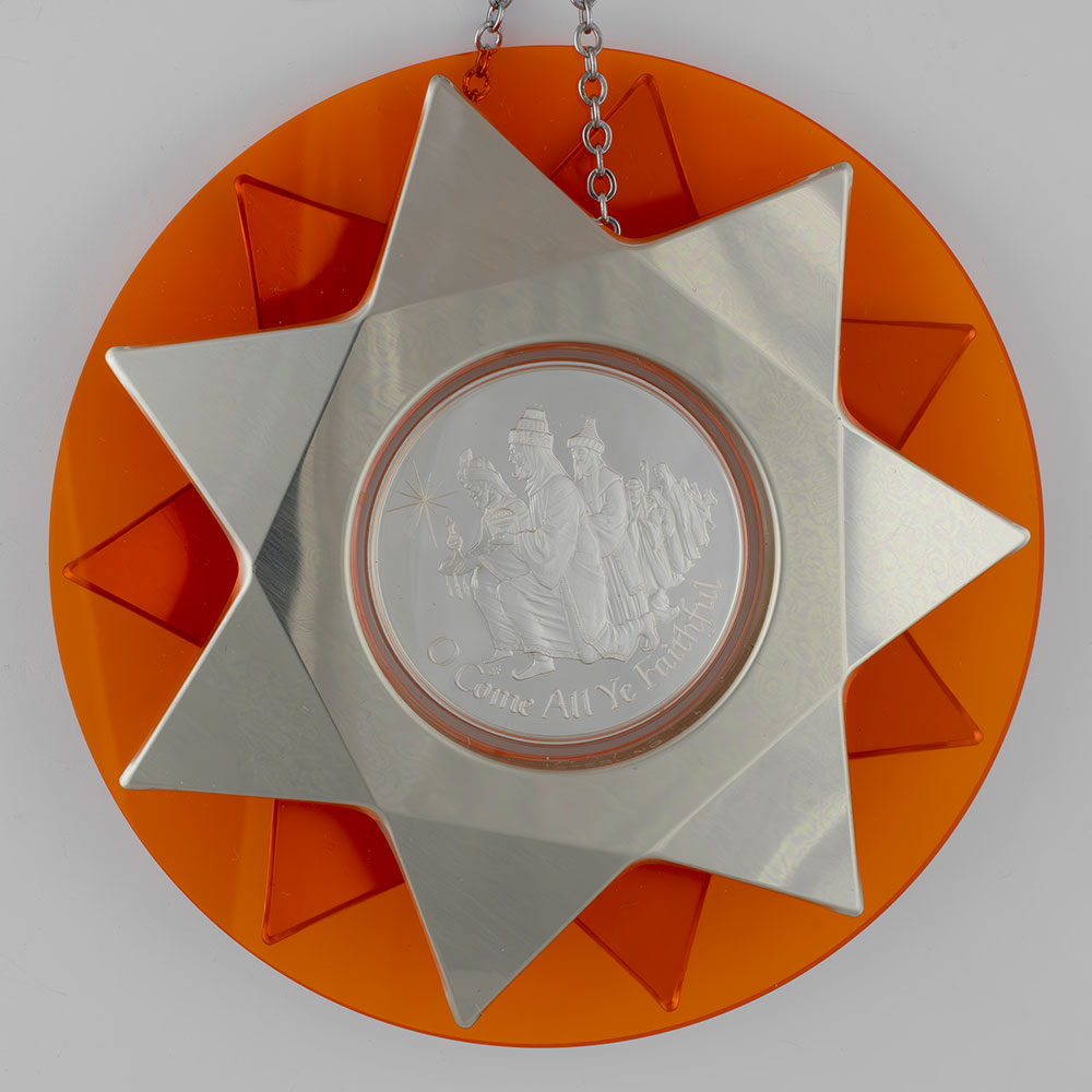 1973 Franklin Mint Annual Ornament Sterling & Lucite
