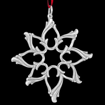 2005 Lunt  Poinsettia Star Sterling Ornament image