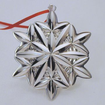 2005 Reed & Barton Waterford Lismore Snowflake Sterling Ornament image