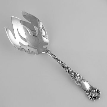 Alvin Bridal Rose Vegetable Server Sterling Silver image
