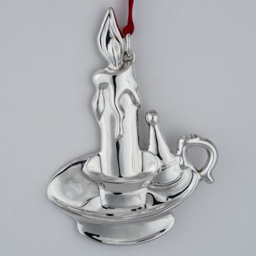 1996 American Heritage New England Sterling Candle Sterling Ornament image