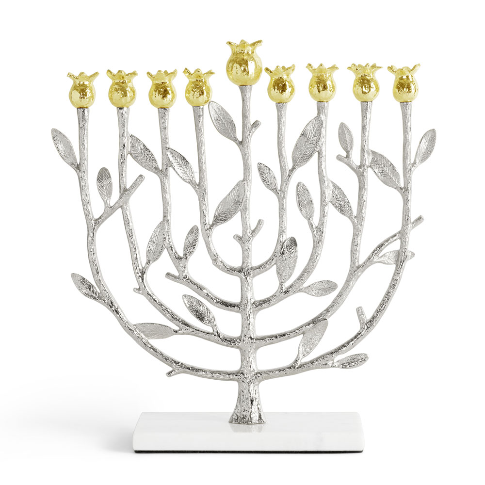 Michael Aram Pomegranate Silver & Gold Menorah