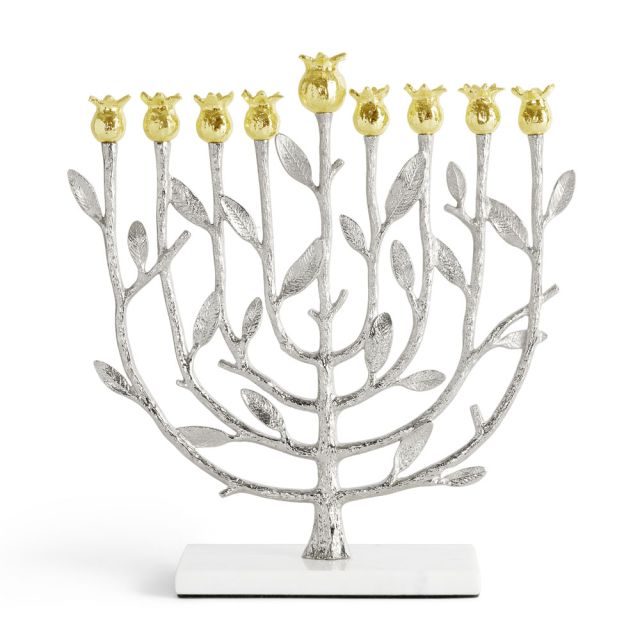 Michael Aram Pomegranate Silver & Gold Menorah