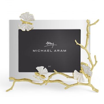 Michael Aram 5 x 7 Butterfly Ginkgo Gold Reflective Photo Frame image