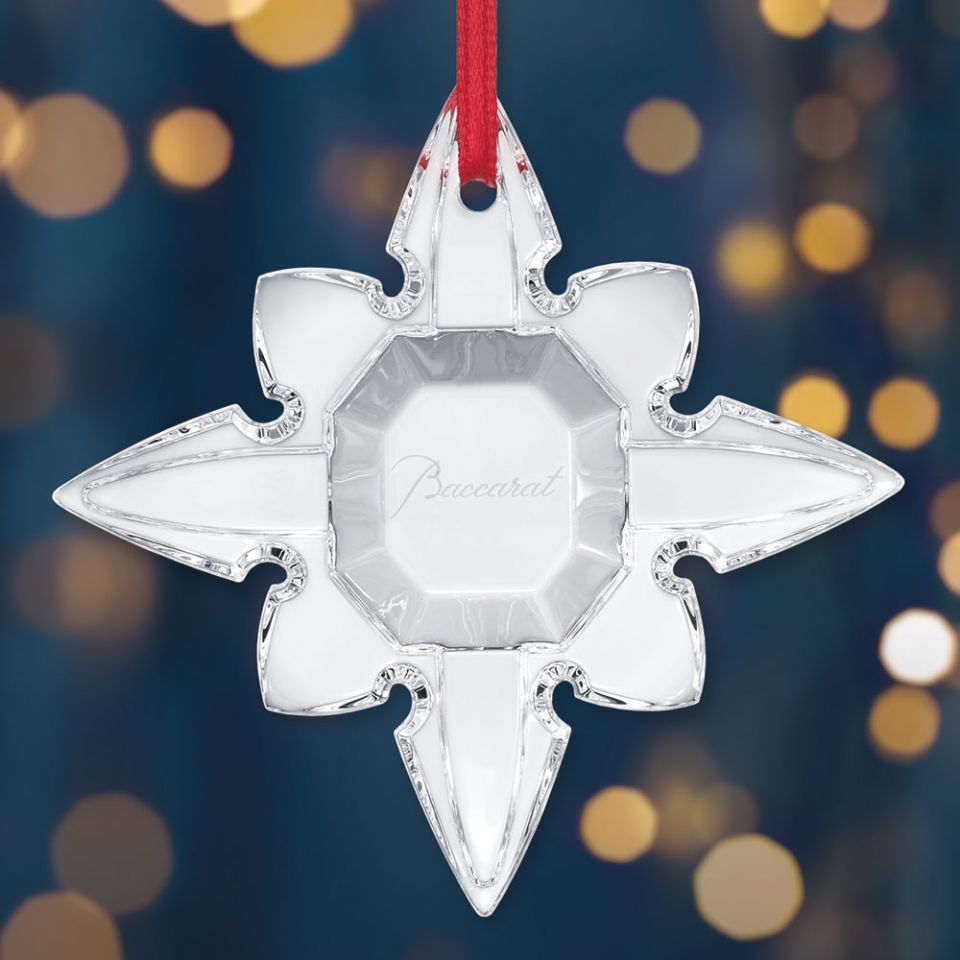 新品未使用 Baccarat クリスタルornament 2018 Sterling Collectables: 2026 Baccarat Annual Noel Crystal Ornament