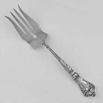 Baker Manchester Poppy Small Cold Meat Serving Fork Sterling image