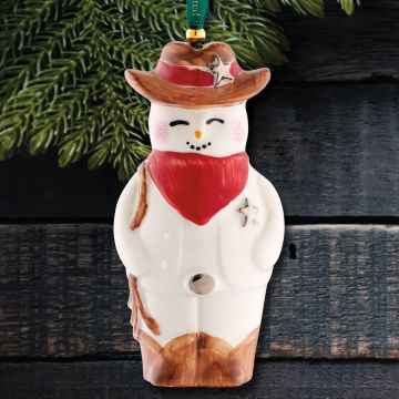 2025 Belleek Wild West Snowman Porcelain Ornament image