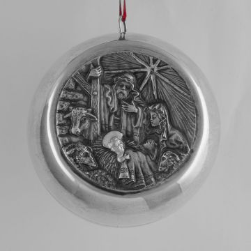 Cazenovia Nativity Ball  3-D Sterling Ornament image