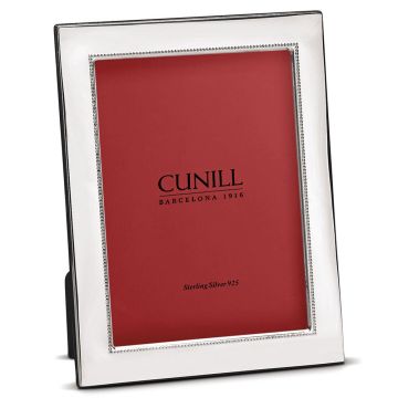 Cunill Tiffany Bead 5" x 7" Sterling Photo Frame image