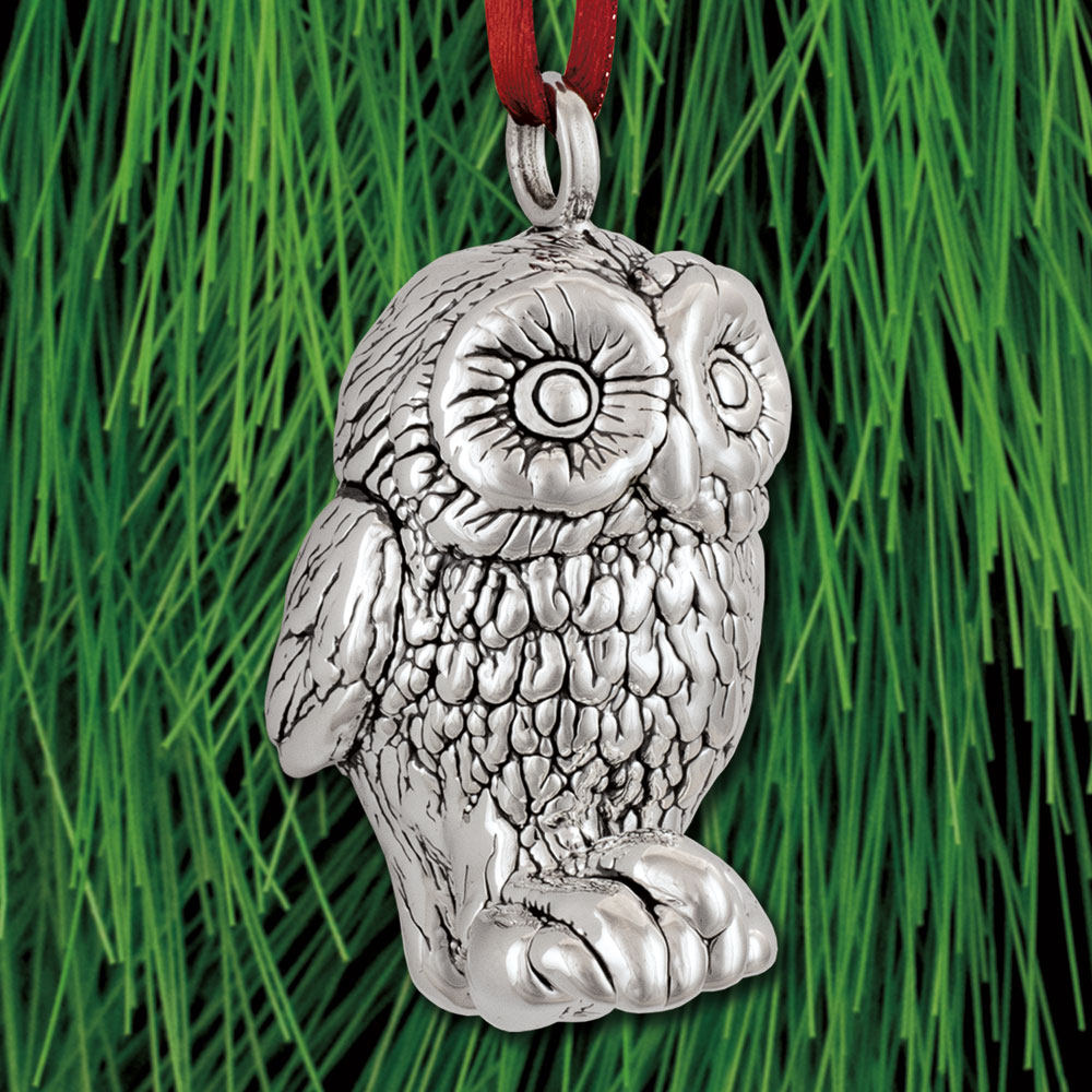 2025 Donna Carter Designs Baby Owl Sterling Ornament