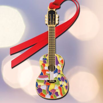 2026 Dolly Parton Guitar Goldplate & Enamel Ornament image