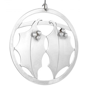 Doskow Holly Round Sterling Ornament image
