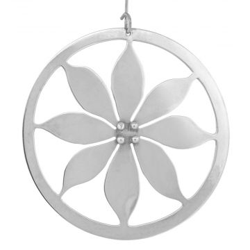 Doskow Poinsettia Round Sterling Ornament image
