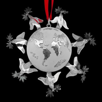 2000 Emilia Castillo Doves World White and Sterling Ornament image