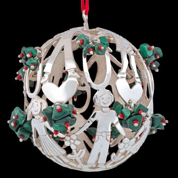 Emilia Castillo 3-D Children With World Sterling Ornament image