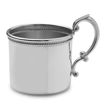 Empire Silver Beaded Baby Cup Pewter