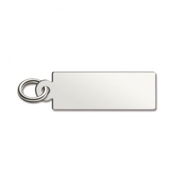 Large Rectangular Engravable Sterling Tag image