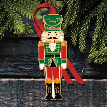 2026 Fitz and Floyd Nutcracker 1st Edition Goldplate & Enamel Ornament image