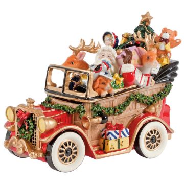 Fitz and Floyd Santa Classic Car Musical Figurine image