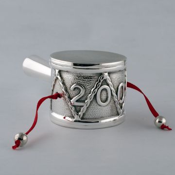 2000 Galmer Drum Noise Maker 3-D Sterling Ornament image
