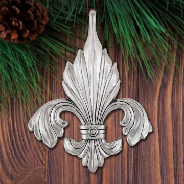 2024 Galvanique Fleur de Lis 5th Edition Sterling Ornament image
