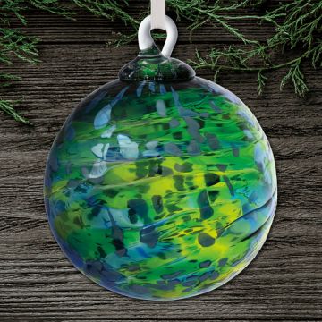 Glass Eye Studio Ornamento A Cuore Fiesta: Vetro Soffiato A Mano Con Cenere Vulcanica Del Monte St. Helens, USA