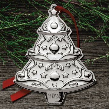 2025 Gorham Christmas Tree 9th Edition Sterling Ornament image