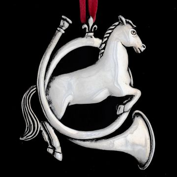 Hand & Hammer Horse & Horn Sterling Ornament