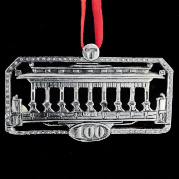 Hand & Hammer Subway Car SC&LOW Rare Sterling Ornament image