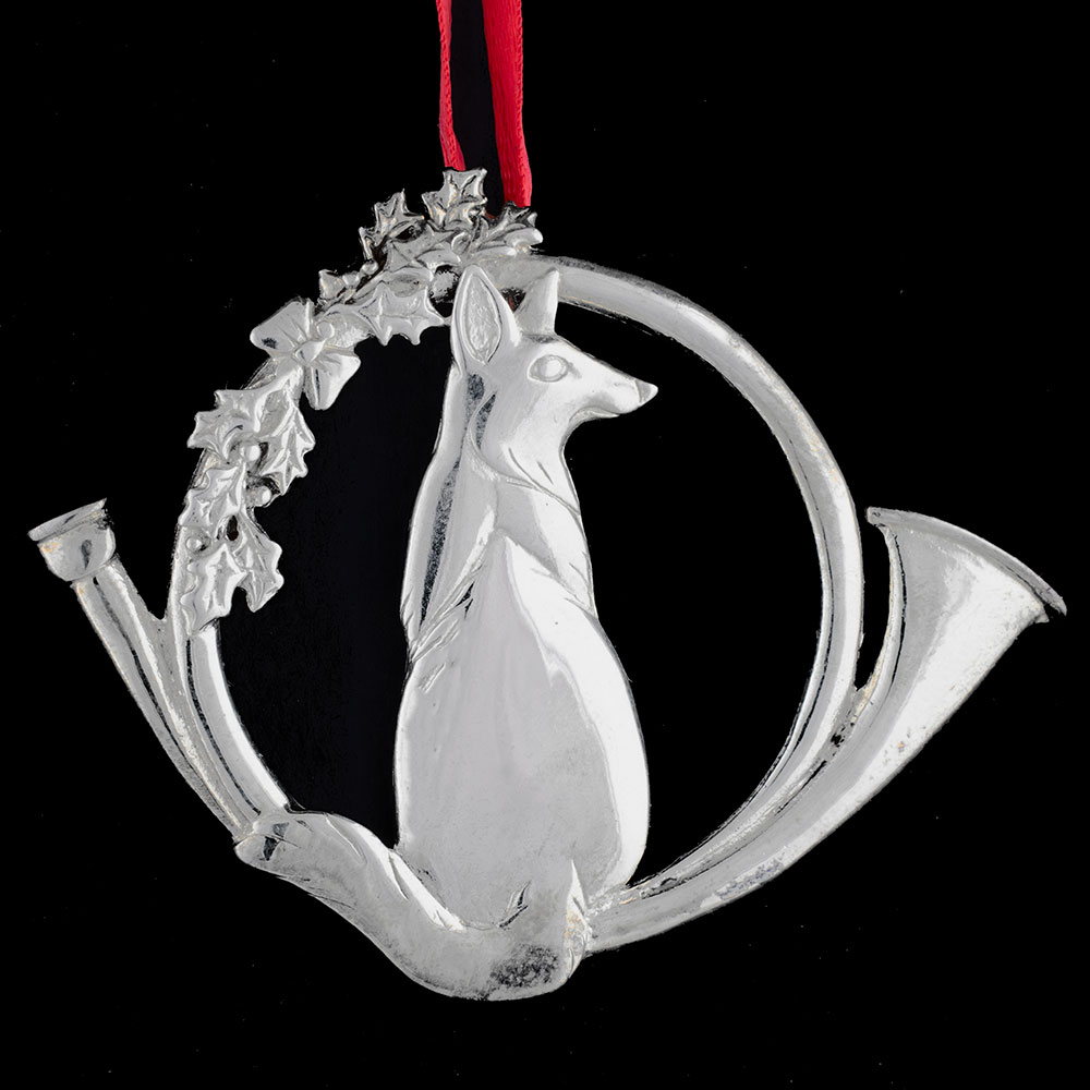 Sterling Collectables: Hand & Hammer Fox and Horn Sterling Ornament