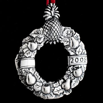 2006 Hand & Hammer Colonial Wreath Sterling Ornament image