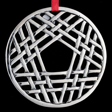 Hand & Hammer Star Sterling Ornament