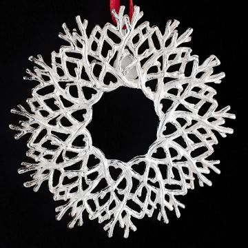2010 Hand & Hammer Country Wreath Sterling Ornament image