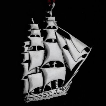 Hand & Hammer Clipper Ship Sterling Ornament
