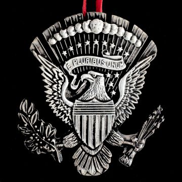 Presidential Seal George Bush Sterling Ornament