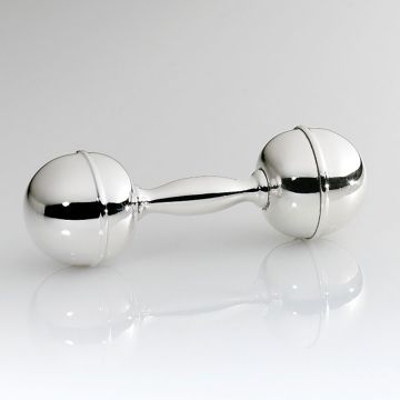 JT Inman Dumbbell Sterling Baby Rattle image
