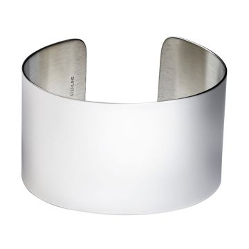JT Inman Sterling Plain Wide Cuff Bracelet image