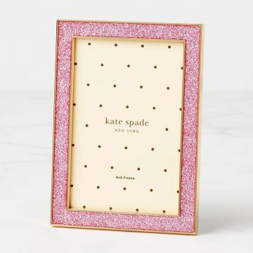 Kate Spade Sitting Pretty Pink Glitter 4" x 6" Photo Frame image