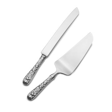 Kirk Repousse 2-Piece Cake Set Sterling image