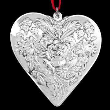 2010  Kirk Repousee Heart Sterling Ornament image