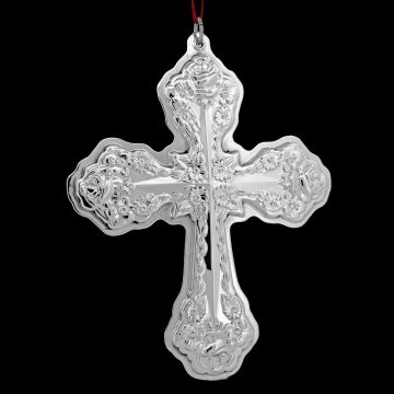 2009 Kirk Repousee Cross Sterling Ornament image