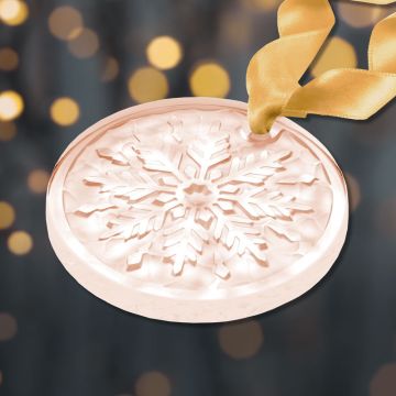 2025 Lalique Frosted Annual Gold Crystal Ornament image