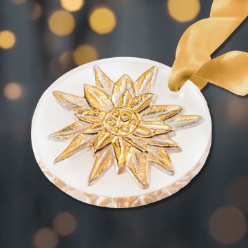 2026 Lalique Edelweiss Annual Gold Crystal Ornament