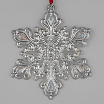 2006 Lenox Sterling & Crystal Snowflake Ornament image