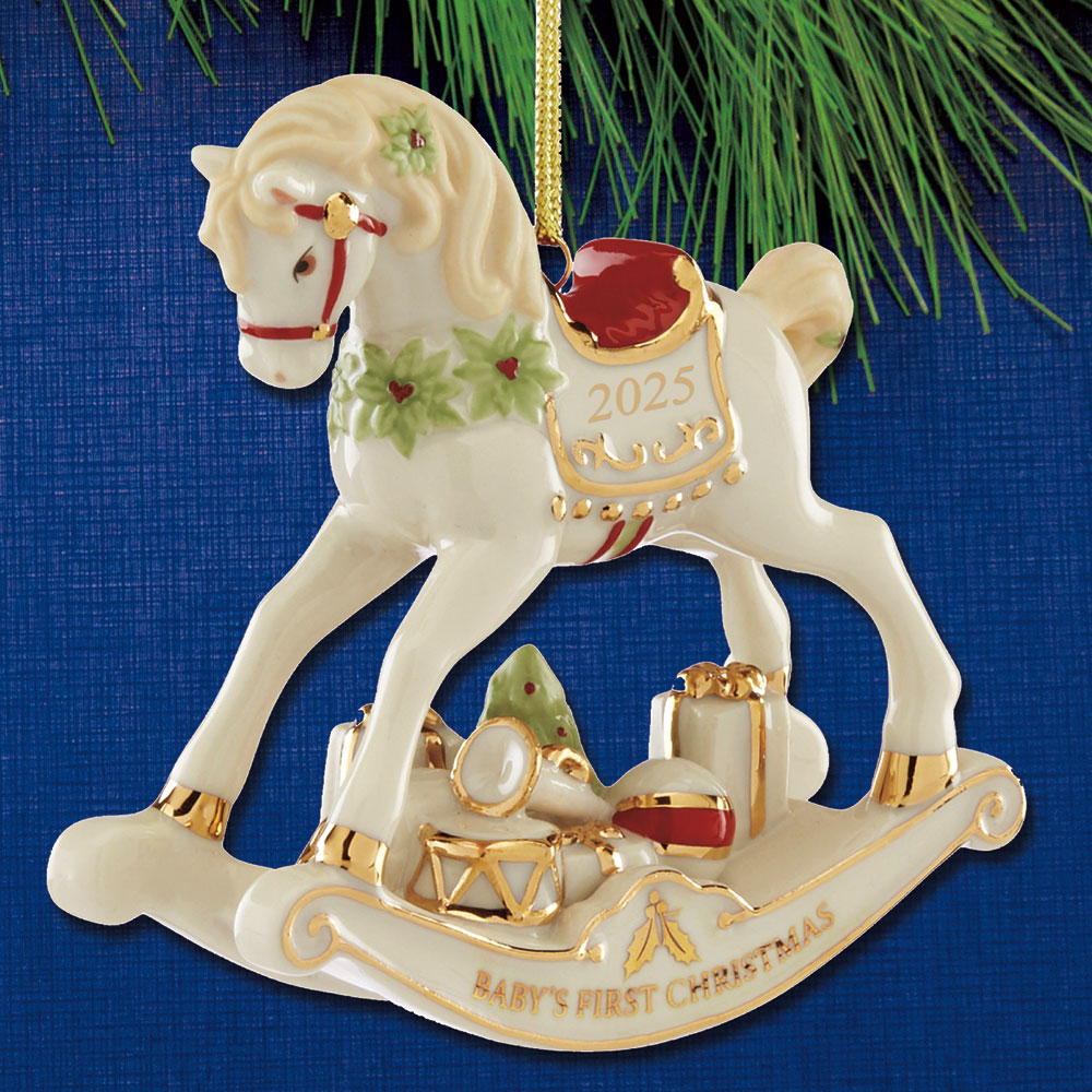 Sterling Collectables: 2025 Lenox Baby's 1st Christmas Rocking Horse ...